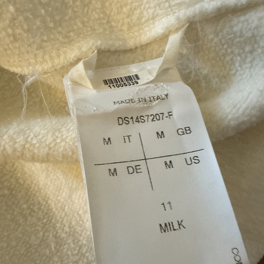 Rick Owens Olmar Mirta Jacket Hoodie Cotton Knit Milk Ivory Med - Picture 10 of 14